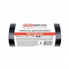 Пакети для смiття PRO SERVICE OPTIMUM, чорні, 60л 20шт ( pr.16118240 )