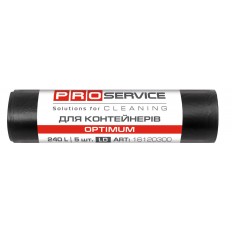 Пакети для сміття PRO SERVICE OPTIMUM, чорні, 240л 5шт ( pr.16120304 )