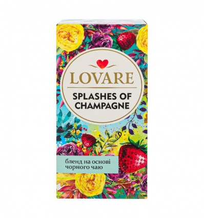 Чай Lovare Champagne Splashes черный и зеленый 24х2г