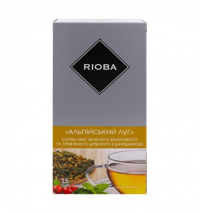 Смесь чая Rioba Альпийский луг зеленого травяного 25х1,5г