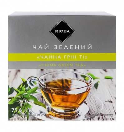 Чай Rioba China Green Tea зелений байховий дрібний 50х1.5г