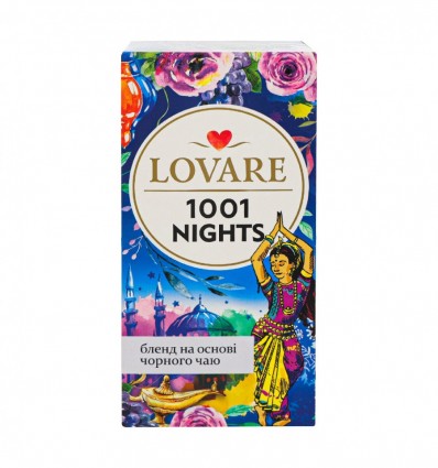 Чай Lovare 1001 Night черный и зеленый байховый мелкий 24х2г