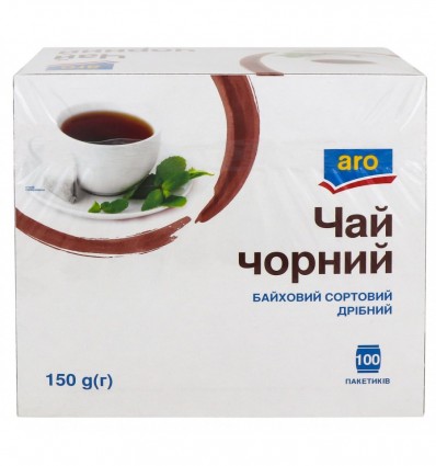 Чай Aro чорний байховий дрібний 100х1.5г