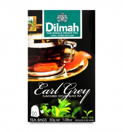 Чай чорний цейлонський Dilmah смак бергамота 20х1,5г