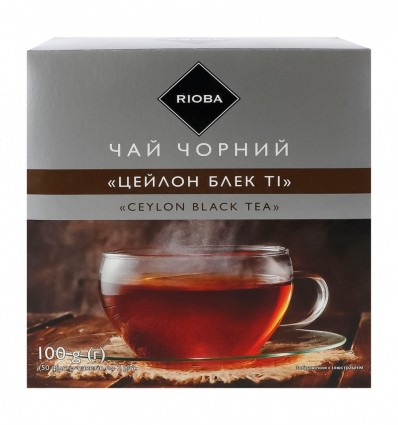 Чай Rioba Ceylon Black Tea чорний цейлонський дрібний 50х2г