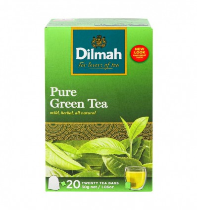 Чай Dilmah Pure Green зеленый байховый 20х1.5г