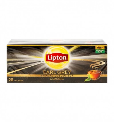 Чай Lipton Earl Grey чорний з ароматом бергамоту 25х1.5г