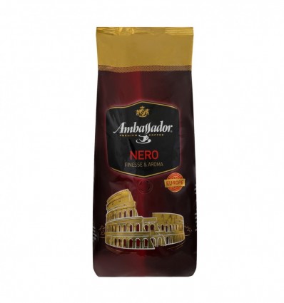 Кофе Ambassador Nero натуральный жареный в зернах 900г