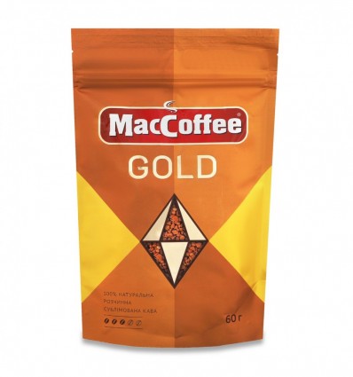 Кава Maccoffee Gold розчинна сублімована 60г