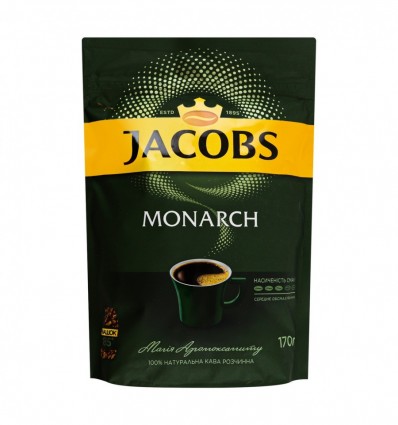 Кофе Jacobs Monarch натуральный растворимый сублимированный 170г