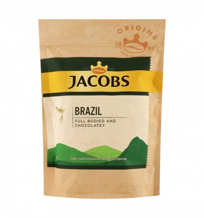 Кава Jacobs Brazil натуральна розчинна 150г