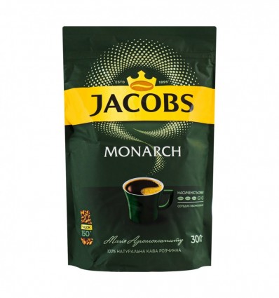 Кофе Jacobs Monarch натуральный растворимый сублимированный 300г