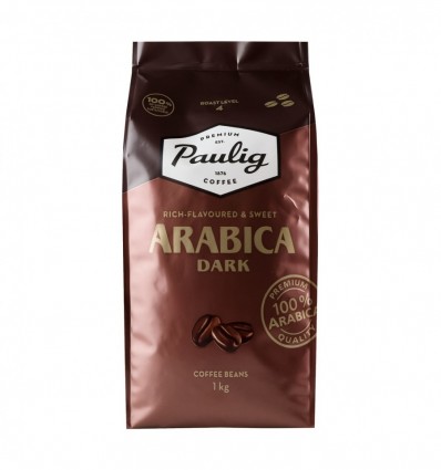 Кава Paulig Arabica Dark натуральна в зернах 1кг