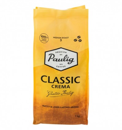 Кава Paulig Classic Crema натуральна в зернах 1кг