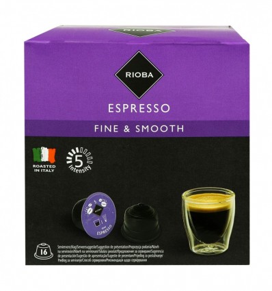 Кава Rioba Espresso обсмажена мелена в капсулах 16х7г