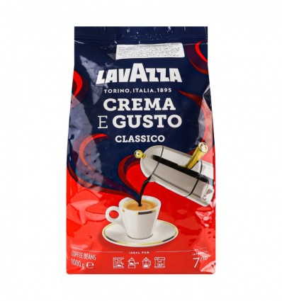 Кофе Lavazza Crema E Gusto Classico жареный в зернах 1кг