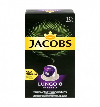 Кофе Jacobs Lungo 8 Intenso в капсулах 10х5.2г