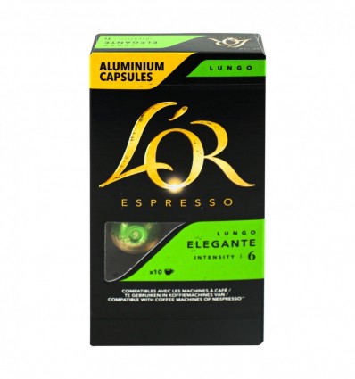 Кава L’OR Lungo Elegante смажена мелена у капсулах 10х5,2г