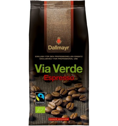 Кофе Dallmayr натуральный в зернах Via Verde Espresso 1кг