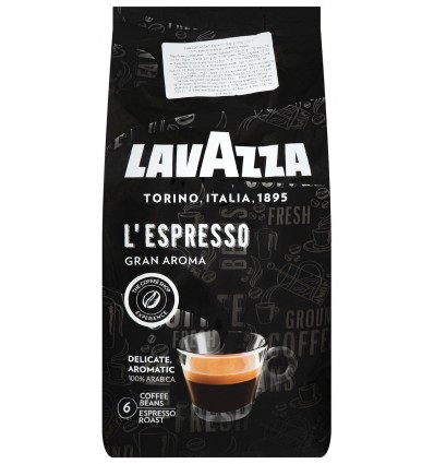 Кава Lavazza Gran Aroma L`Espresso смажена в зернах 1кг