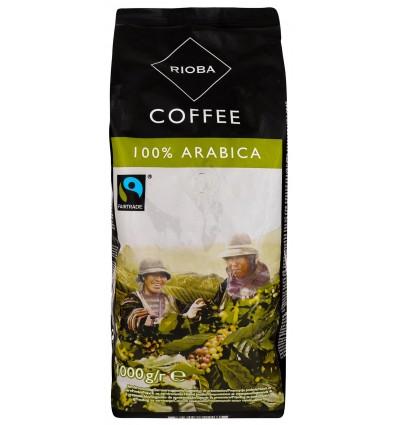 Кофе Rioba Coffee Арабика натуральный жареный в зернах 1кг