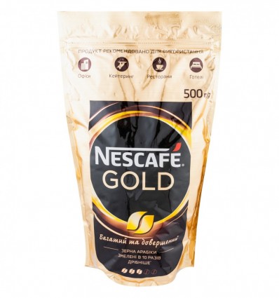 Кава Nescafe Gold натуральна розчинна сублімована 500г