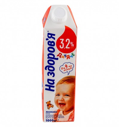 Молоко На здоров`я Детское 3.2% ультрапастеризованное 950г