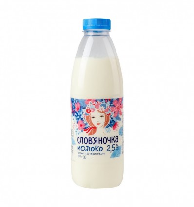 Молоко Слов`яночка пастеризоване 2.5% 890г