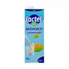 Молоко Lactel ультрапастеризованное с витамином D3 0.5% 950г