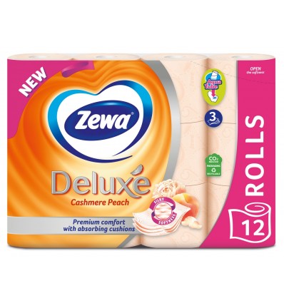 Папір туалетний Zewa Deluxe 3-х шаровий 12шт