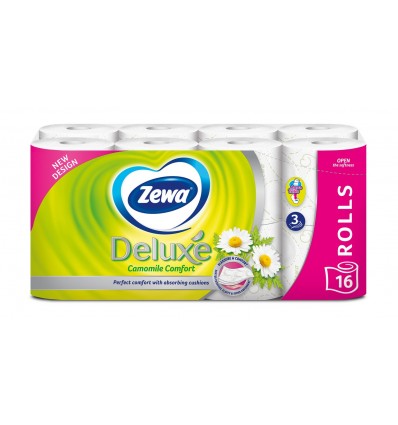 Бумага туалетная Zewa Deluxe с ароматизир гильзой 16шт