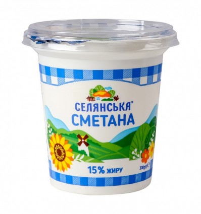 Сметана Селянська 15% 300г