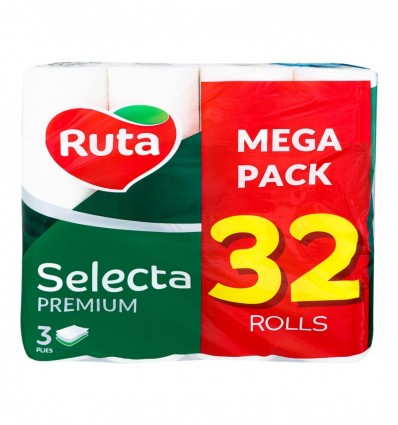 Бумага туалетная Ruta Selecta 3-х слойная 32шт