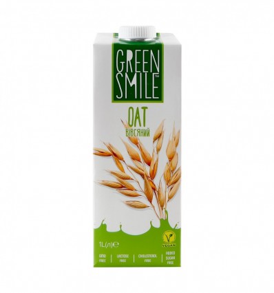 Напій вівсяний Green Smile збагачений кальцієм 2.5% 1л