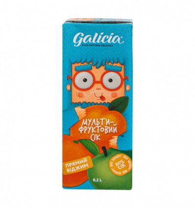 Сок Galicia Мультифруктовый с мякотью из смеси плодов 0.2л