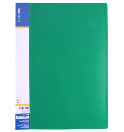 Папка-швидкозшивач А4 пластикова CLIP А, зелена