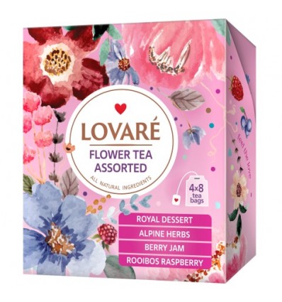 Чай квітковий LOVARE асорті 32х1.5г, пакет ( lv.79686 )