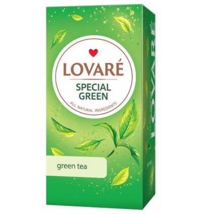 Чай зеленый LOVARE "Special green" 24х1.5г пакет