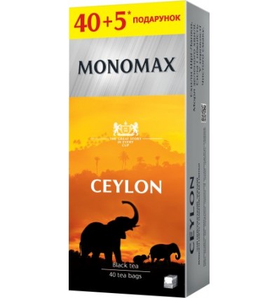 Чай чорний МОNOМАХ " CEYLON" 45х2г, пакет ( mn.79983 )