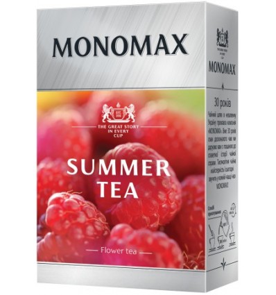 Чай МОНОМАХ SUMMER TEA бленд цветочного и фруктового 80г, лист