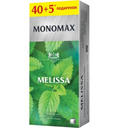Чай зелений МОNOМАХ MELISSA 45х1.3г пакет
