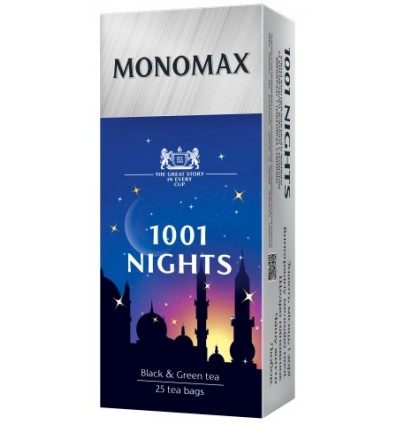 Чай МОНОМАХ 1001 NIGHTS бленд черного и зеленого 25х 1.5г, пакет ( mn.18342 )