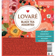Чай чорний LOVARE асорті 50х2г, пакет ( lv.78146 )