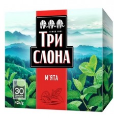 Чай трав'яний ТРИ СЛОНА "М'ята" 30х1.4г, пакет