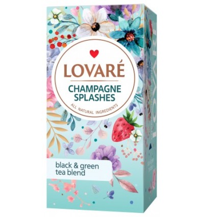 Чай LOVARE "Champagne splashes" бленд черного и зеленого 24х2г, пакет ( lv.71147 )