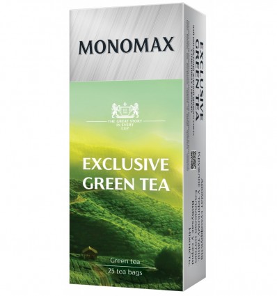 Чай зелений МОНОМАХ EXCLUSIVE GREEN TEA 25х1.5г, пакет
