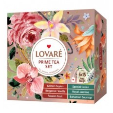 Чай асорті LOVARE PRIME TEA SET 90 пакетиків в індивідуальних конвертах