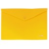Папка-конверт А4 непрозора на кнопці, жовта, діагональ