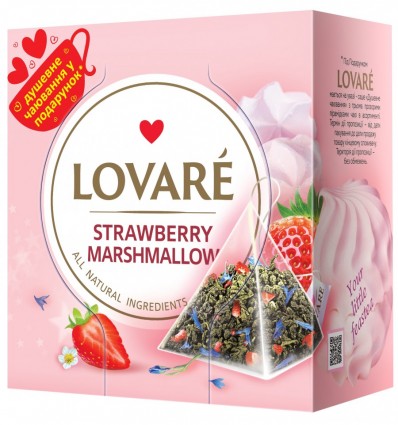 Чай зелений LOVARE "Strawberry marshmallow" 15х2г, пакет ( lv.74629 )