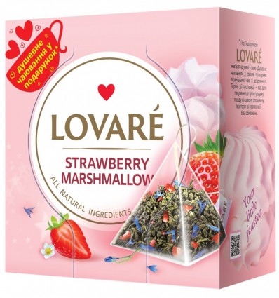 Чай зеленый LOVARE "Strawberry marshmallow" 15х2г, пакет